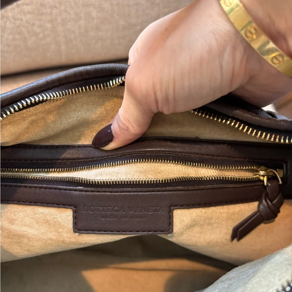 Bottega Veneta Chocolate Brown Nappa Intrecciato Medium Hobo Bag